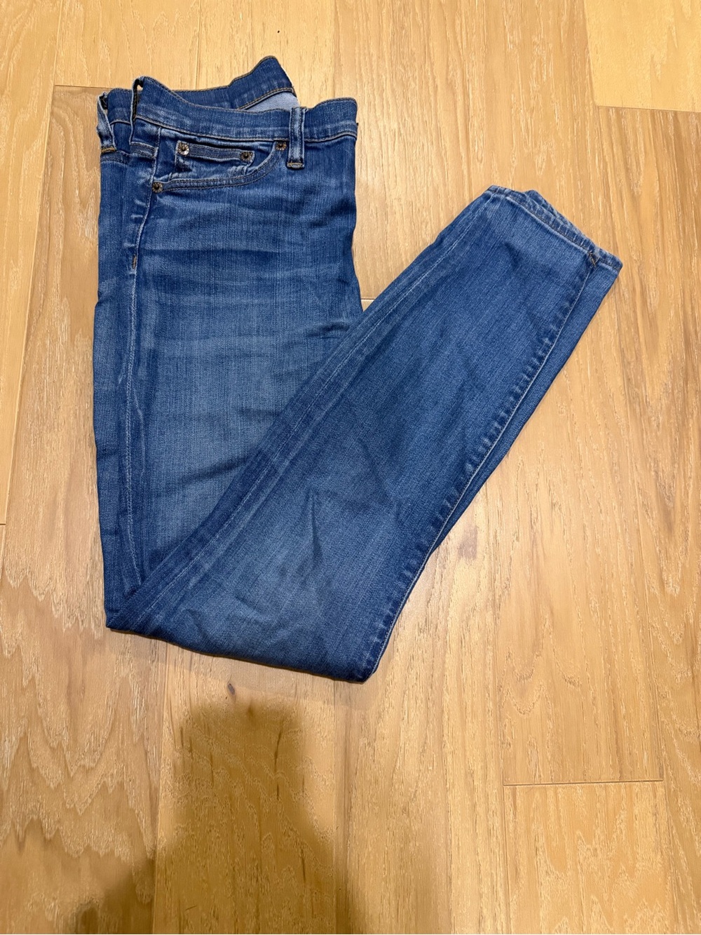 J. Crew Lookout High Rise Skinny Jeans in Denim Blue - Picture 3 of 5
